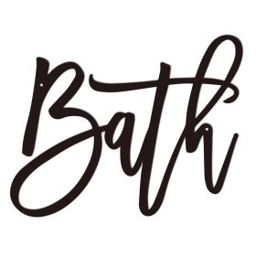CIFbuy Vintage Rustic Bathroom Sign Letter Decor Modern Black Wall Hanging Home House Gift（TikTok, temu pick-up service）
