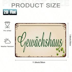 CIFbuy Greenhouse Metal Tin Sign 8x12, Painting Vintage Wall Art For Room（ik8x12,, ik8x12,, Theme Self-pickup Logiopics）