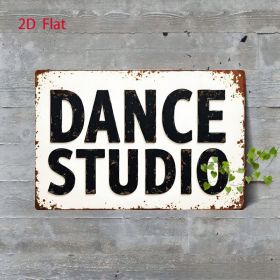 CIFbuy Vintage Dance Studio Metal Sign 8x12, Flat Rustic Iron Wall Art Decor（ikSign, ikSign, Theme Self-pickup Logiopics）