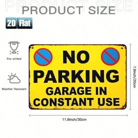 CIFbuy 2D Flat Metal Tin Sign 8x12 No Parking Garage In Use, Garage In Use, Vintage Wall Decor（Sign 8ikSign, Sign 8ikSign, Theme Self-pickup Logi