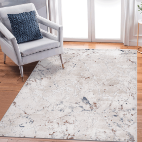LOOM & LUXE Collection 8X10 Multi/Contemporary Non-Shedding Living Room Bedroom Dining Home Office Stylish and Stain Resistant Area Rug