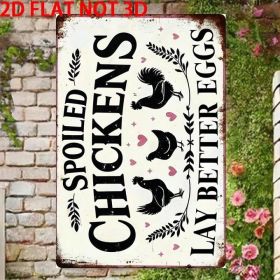CIFbuy 2D Flat Spoiled Chickens Lay Better Eggs Tin Sign, Tin Sign, Farmhouse Art 8x12 Decor（ikLay, ikLay, Theme Self-pickup Logiopics）