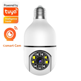 3MP Bulb Surveillance Camera 5G & 2.4GHz Dual Band Full Color Night Vision 360 Degree