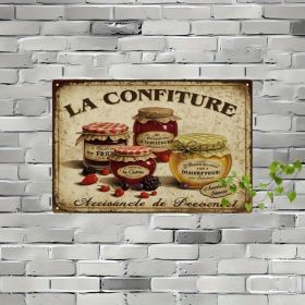 CIFbuy 1pc French Country Metal Wall Art, Jam Tin Sign Kitchen 8x12 Plaque（ikWall, ikWall, Theme Self-pickup Logiopics） (Option: 61897360)