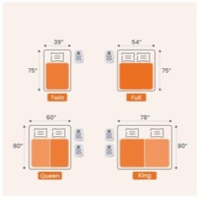 Heating Mattress King Size 80 X 78 Inches   Ultra Wide Dual Controller Electric Heater, 12 Heating Settings, Automatic Shutdown Within 12 Hours (Option: Twin)