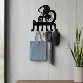 CIFbuy Vintage Industrial Wood Wall Mounted Mug and Key Holder, Sturdy Multi-Functional Farmhouse Organizer, Organizer, Coats, Gift for Home （Tik (Option: 09303962)