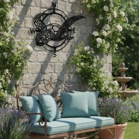 CIFbuy Vintage Sea Turtle Compass 2D Metal Wall Art, Handcrafted Nautical Coastal Decor Ocean Themed Home Accent, Ocean Themed Home Accent, Accen (Option: 04078137)