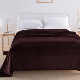 1PC Ultra Soft Plush Throw Blanket, Warm Fluffy Lightweight Blanket For Sofa Bed Couch (Option: 28x39 inch-Brown)
