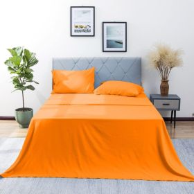 California King Sheet Set 4 Pieces Soft California King Size Sheets Cooling & Breathable Hotel-Quality Easy Care Polyester Microfiber Bedding For (Option: Orange-Q)