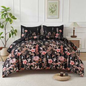 HeiSeFanHua Comforter (Option: KING)