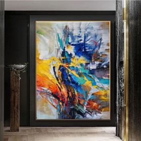 Handmade Oil Painting On Canvas Wall Art Decoration Modern Abstract Living Room Hallway Bedroom Luxurious Decorative Painting (style: 01, size: 50x70cm)