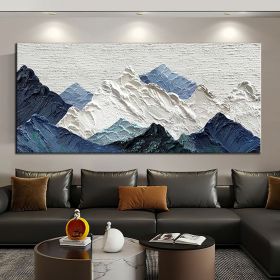 Handmade Oil Painting Thick Texture Abstract Landscape Oil Painting Gorgeous Abstract Landscape 3D Wall Art on Canvas Serene Abstract Landscape 3 (style: 01, size: 50x100cm)