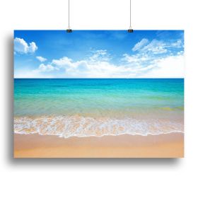 beach and tropical sea Canvas Print or Poster (Type: Poster Print, size: 40" x 26" / 100cm x 65cm (approx))
