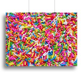 Sugar sprinkle dots Canvas Print or Poster (Type: Standard Framed Canvas Print, size: 12" x 8" / 30cm x 20cm (approx))