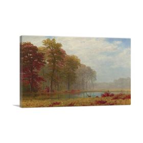 Autumn On The River (Type: Standard Framed Canvas Print, size: 28" x 20" / 70cm x 50cm (approx))