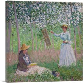 In the Woods at Giverny (Type: Standard Framed Canvas Print, size: 24" x 24" / 60cm x 60cm (approx))
