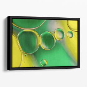 Oil And Water 2 Floating Framed Canvas (Color: Black, size: 40" x 26" / 100cm x 65cm (approx))