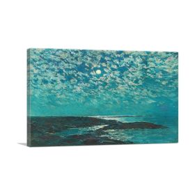 Moonlight - Isle of Shoals 1892 (Type: Standard Framed Canvas Print, size: 24" x 16" / 60cm x 40cm (approx))
