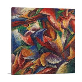 Dynamism of a Human Body 1913 (Type: Standard Framed Canvas Print, size: 30" x 30" / 70cm x 70cm (approx))