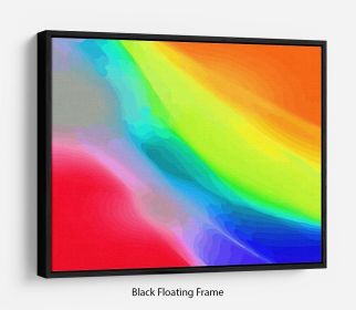 Colour Swirl Floating Frame Canvas (Color: Grey, size: 16" x 12" / 42cm x 30cm (approx))