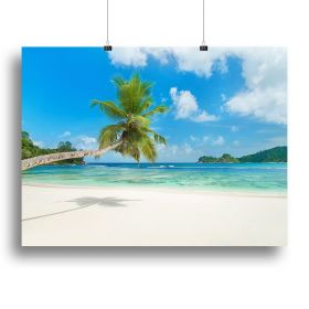 Tropical beach Baie Lazare Canvas Print or Poster (Type: Poster Print, size: 32" x 24" / 80cm x 60cm (approx))