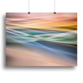 Coloured Waves Canvas Print or Poster (Type: Standard Framed Canvas Print, size: 12" x 8" / 30cm x 20cm (approx))