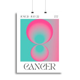 Cancer Zodiac Nurturing Art Canvas Print or Poster (Type: Poster Print, size: 28" x 20" / 70cm x 50cm approx)