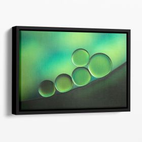 Black Spot Floating Framed Canvas (Color: Black, size: 16" x 12" / 42cm x 30cm (approx))