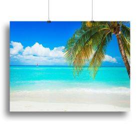 clear blue sea Beach Canvas Print or Poster (Type: Poster Print, size: 16" x 12" / 42cm x 30cm (approx))