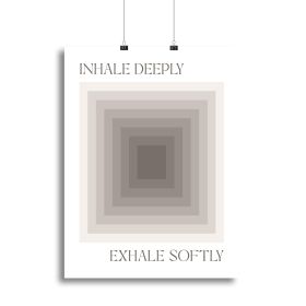Inhale Deeply Canvas Print or Poster (Type: Standard Framed Canvas Print, size: 12" x 8" / 30cm x 20cm approx)