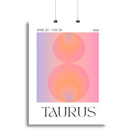 Taurus Zodiac Resilience Poster Canvas Print or Poster (Type: Poster Print, size: 32" x 24" / 80cm x 60cm approx)