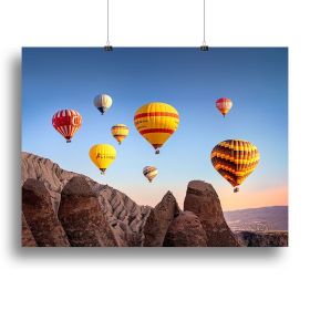 Hot Air Balloons Canvas Print or Poster (Type: Standard Framed Canvas Print, size: 32" x 24" / 80cm x 60cm approx)