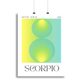 Scorpio Zodiac Essence Poster Canvas Print or Poster (Type: Poster Print, size: 28" x 20" / 70cm x 50cm approx)