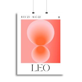 Leo Zodiac Vitality Poster Canvas Print or Poster (Type: Standard Framed Canvas Print, size: 24" x 16" / 60cm x 40cm approx)