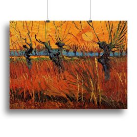 Willows at Sunset by Van Gogh Canvas Print or Poster (Type: Standard Framed Canvas Print, size: 24" x 16" / 60cm x 40cm (approx))