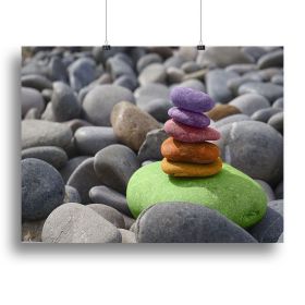 Coloured Rock Stones Canvas Print or Poster (Type: Standard Framed Canvas Print, size: 16" x 12" / 42cm x 30cm (approx))