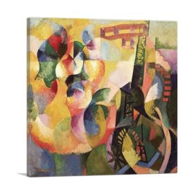 Sun Tower Airplane 1913 (Type: Standard Framed Canvas Print, size: 16" x 16" / 42cm x 42cm (approx))