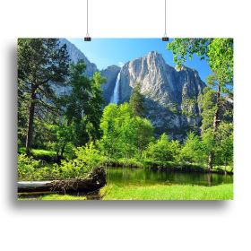 Upper Yosemite Falls Canvas Print or Poster (Type: Standard Framed Canvas Print, size: 12" x 8" / 30cm x 20cm (approx))