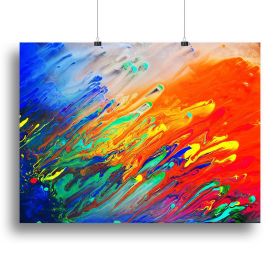 Colorful abstract acrylic painting Canvas Print or Poster (Type: Standard Framed Canvas Print, size: 32" x 24" / 80cm x 60cm (approx))