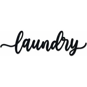 CIFbuy Metal Baked Paint Laundry Sign Wall Art Modern Laundry Room Decor (TikTok, temu pickup) (Option: 24353387)