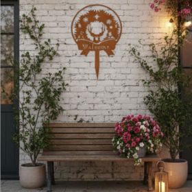 CIFbuy Vintage Rustic Christmas Metal Yard Sign, Weather-Resistant Rustproof Farmhouse Outdoor Accent, Seasonal, Garden Patio Decor, Holiday Home (Option: 98242594)