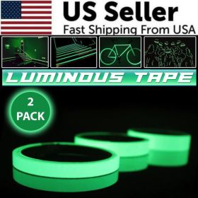 2PC Luminous Tape Self Adhesive Glow In The Dark Wall Sticker Fluorescent Light (Option: default title)